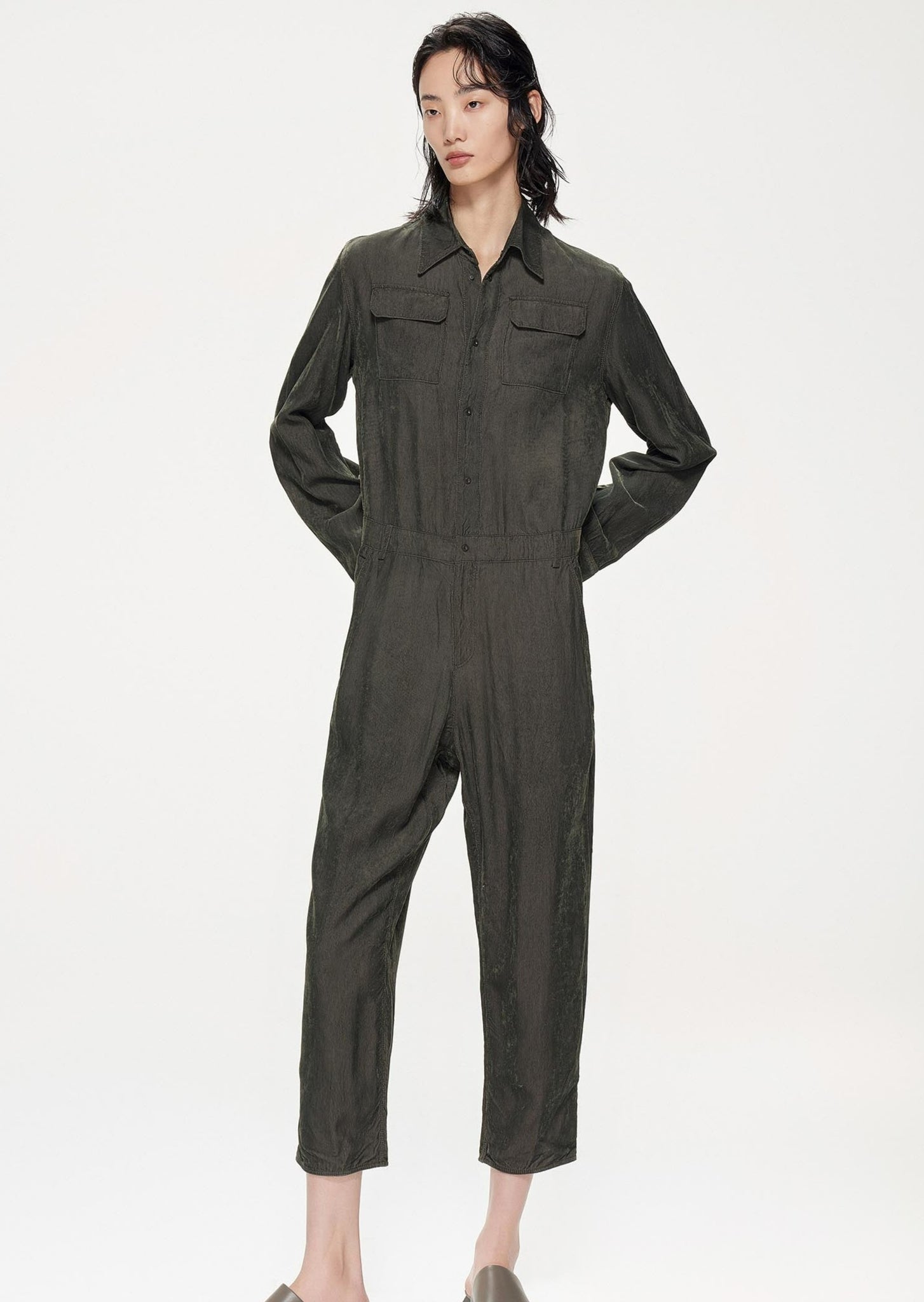 Jumpsuits / JNBY Loose Fit h-Line Long Sleeve Jumpsuit