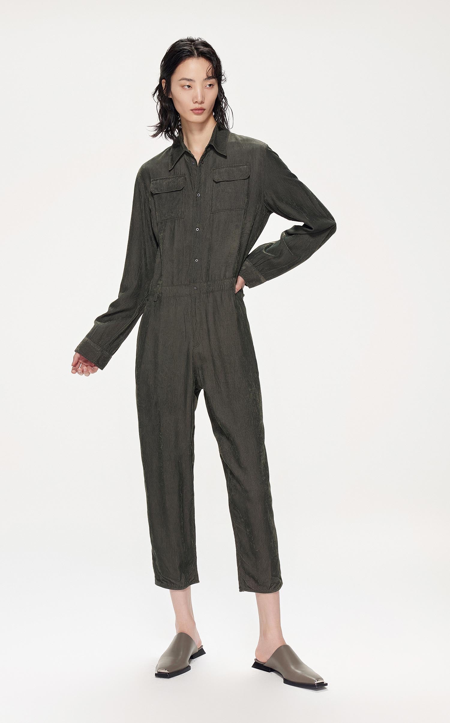 Jumpsuits / JNBY Loose Fit h-Line Long Sleeve Jumpsuit