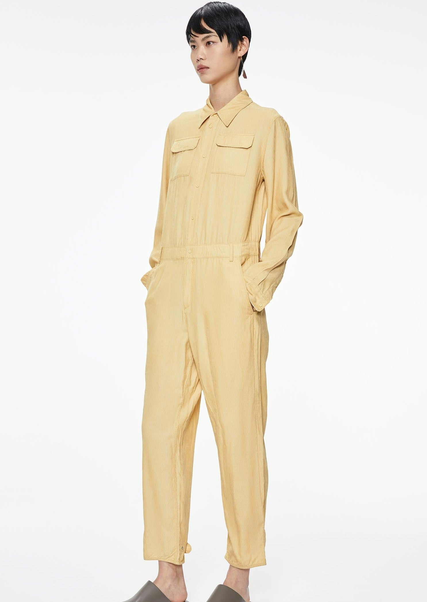 Jumpsuits / JNBY Loose Fit h-Line Long Sleeve Jumpsuit