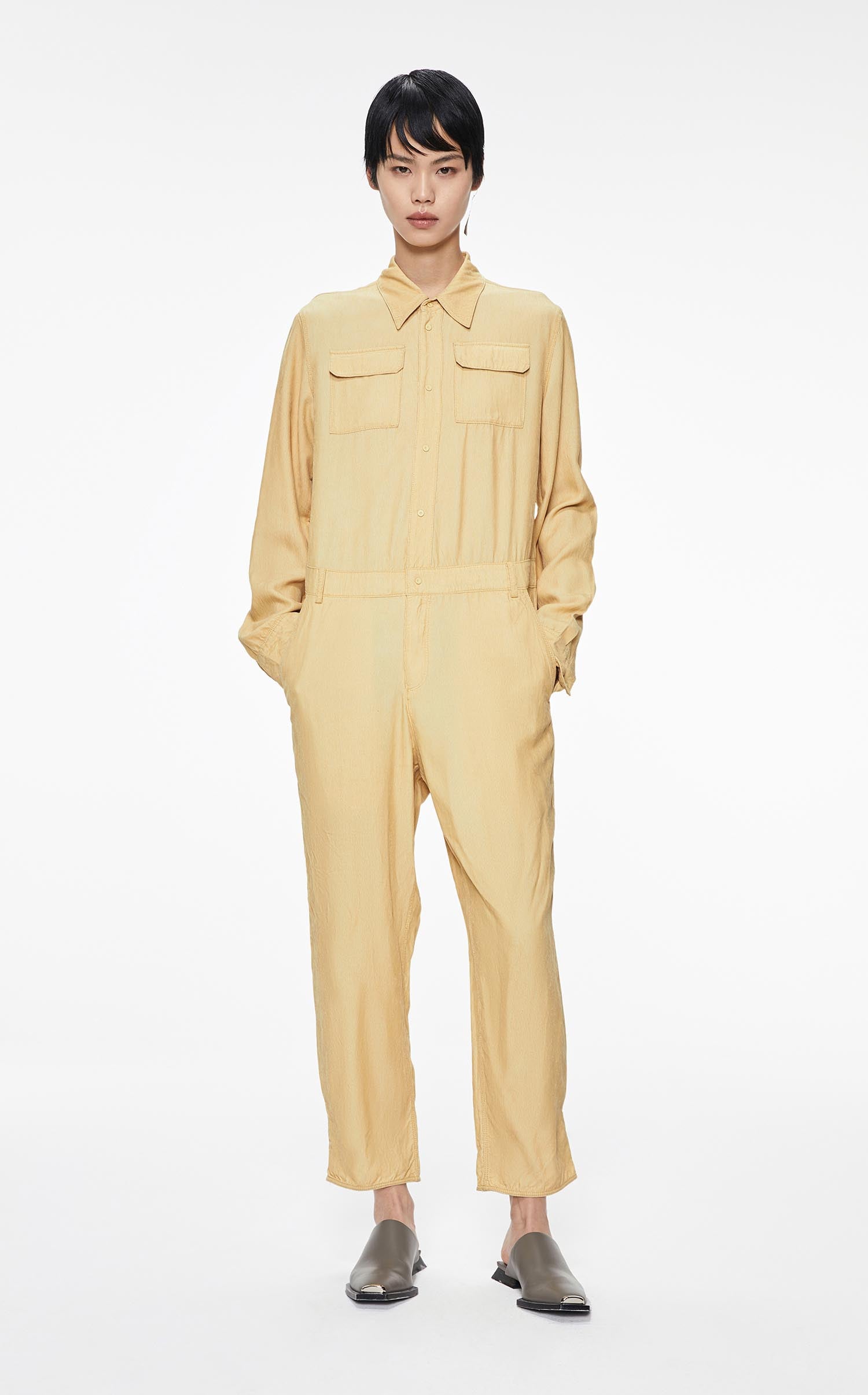 Jumpsuits / JNBY Loose Fit h-Line Long Sleeve Jumpsuit