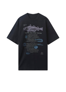T-Shirt / JNBY Loose Fit Fashion Printed Crewneck T-Shirt