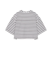 T-Shirt / JNBY Loose Fit Stripped H-Line Cotton T-Shirt