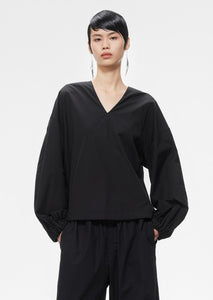 Shirts / JNBY Loose Fit V-Neck Long Sleeve Shirt