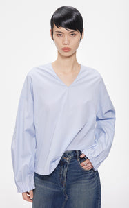 Shirts / JNBY Loose Fit V-Neck Long Sleeve Shirt