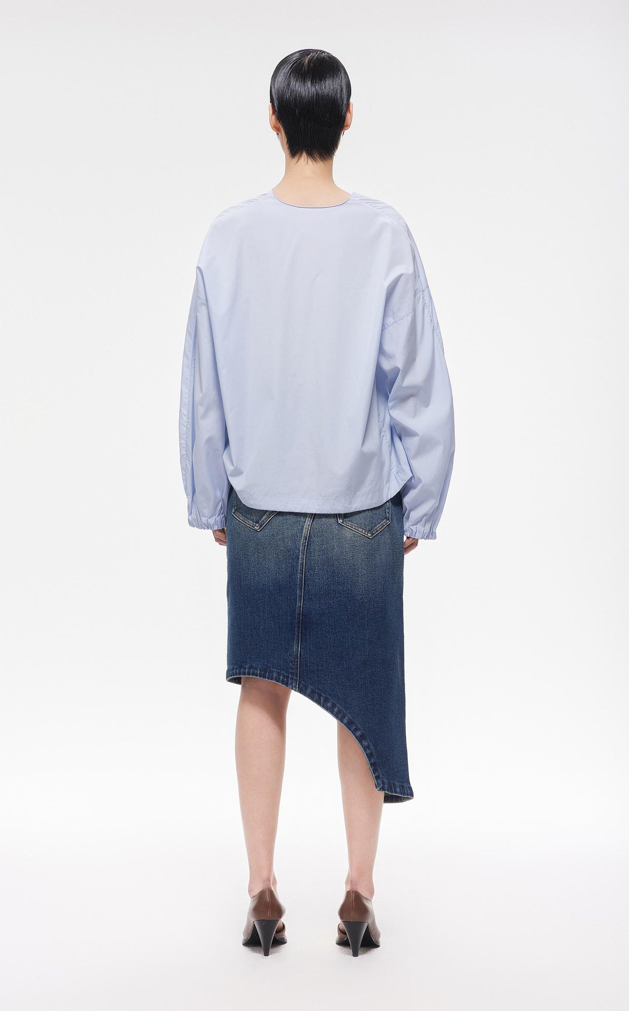 Shirts / JNBY Loose Fit V-Neck Long Sleeve Shirt