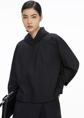 Shirts / JNBY Loose Fit Drawstring Hooded A-Line Shirt