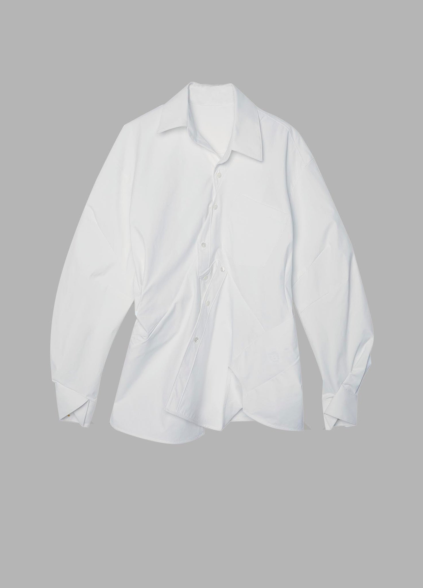 Shirts / JNBY Loose Fit Asymmetric Turndown CollarLong Sleeve Shirt