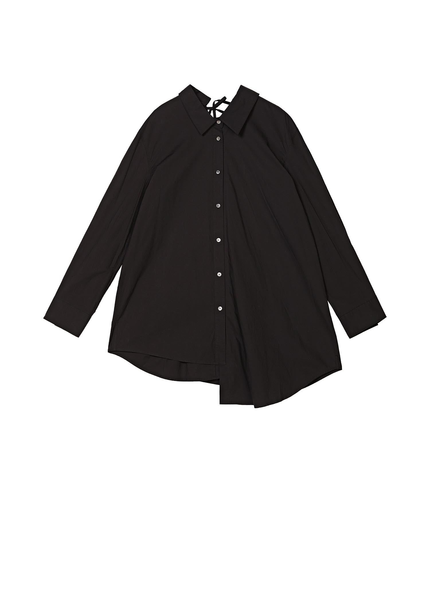 Shirts / JNBY Loose Fit Asymmetric Cotton Long Sleeve Shirt