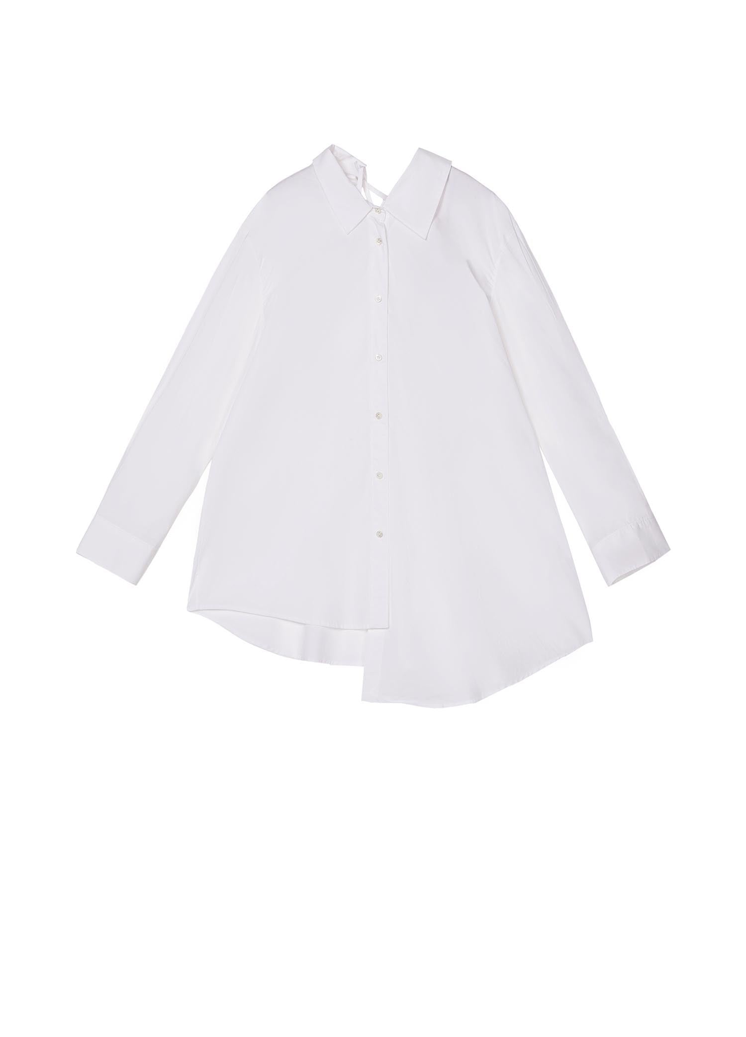 Shirts / JNBY Loose Fit Asymmetric Cotton Long Sleeve Shirt