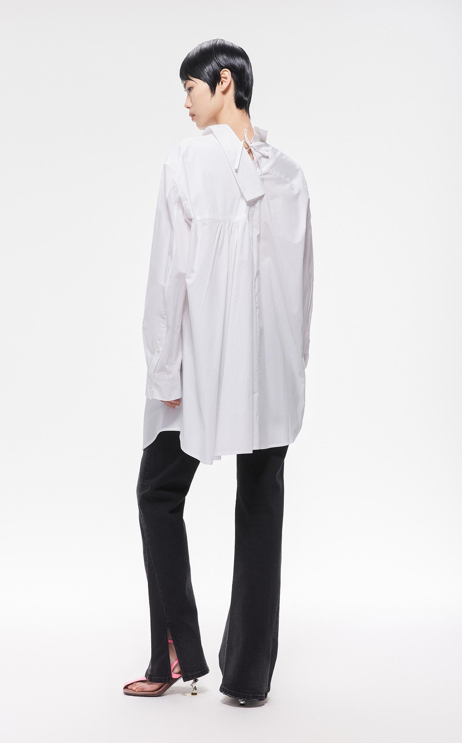 Shirts / JNBY Loose Fit Asymmetric Cotton Long Sleeve Shirt