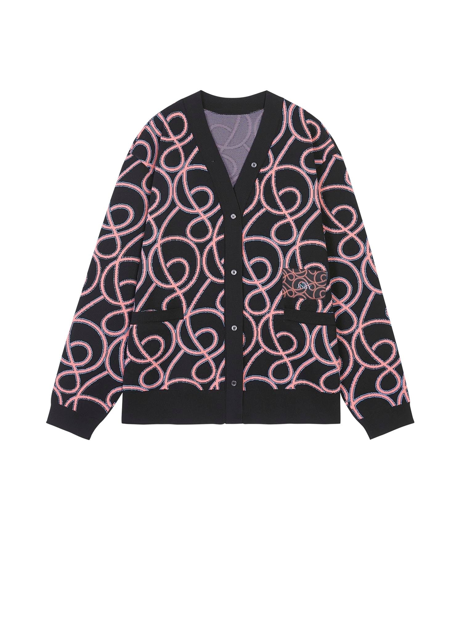 Cardigans / JNBY Mid Length Spray Print Long Sleeve Cardigan