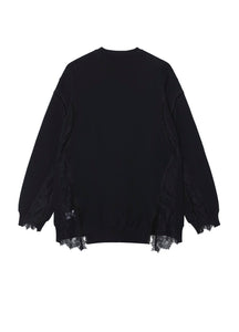 Sweaters / JNBY Loose Fit Lace Patchwork Pullover