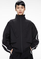 Jacket / JNBY Loose Fit A-Line Zip-Up Jacket