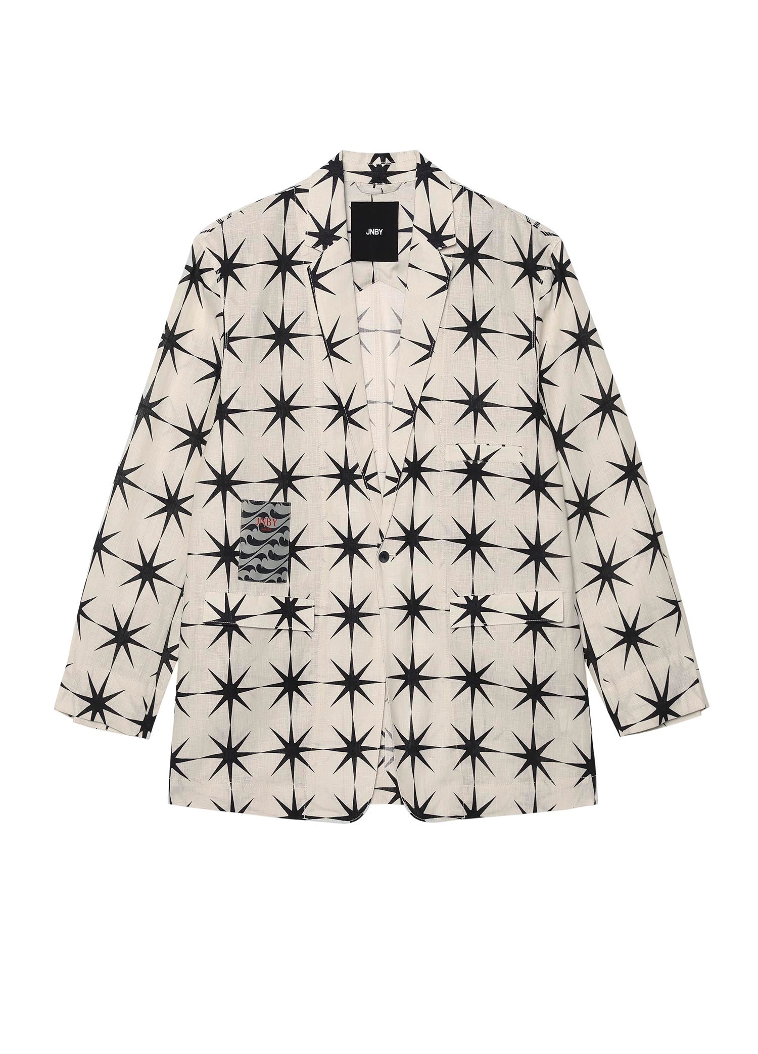 Blazers / JNBY Loose Fit Print Star Linen Blazer