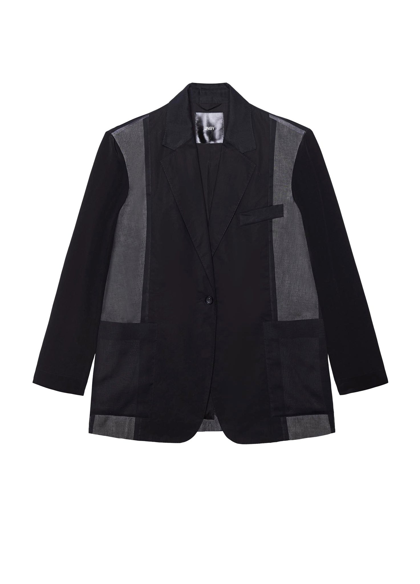 Blazers / JNBY Loose Fit Patchwork H-Line Long Sleeve Blazer（Black Friday Flash Sale)
