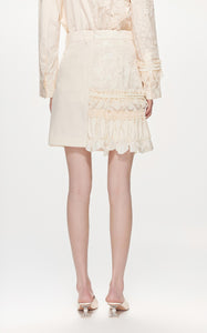 Skirts / JNBY Short Lace Patched Skirt (Sheep Wool)
