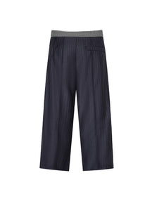 Pants / JNBY Loose Fit Wool Blended Stripped Pants