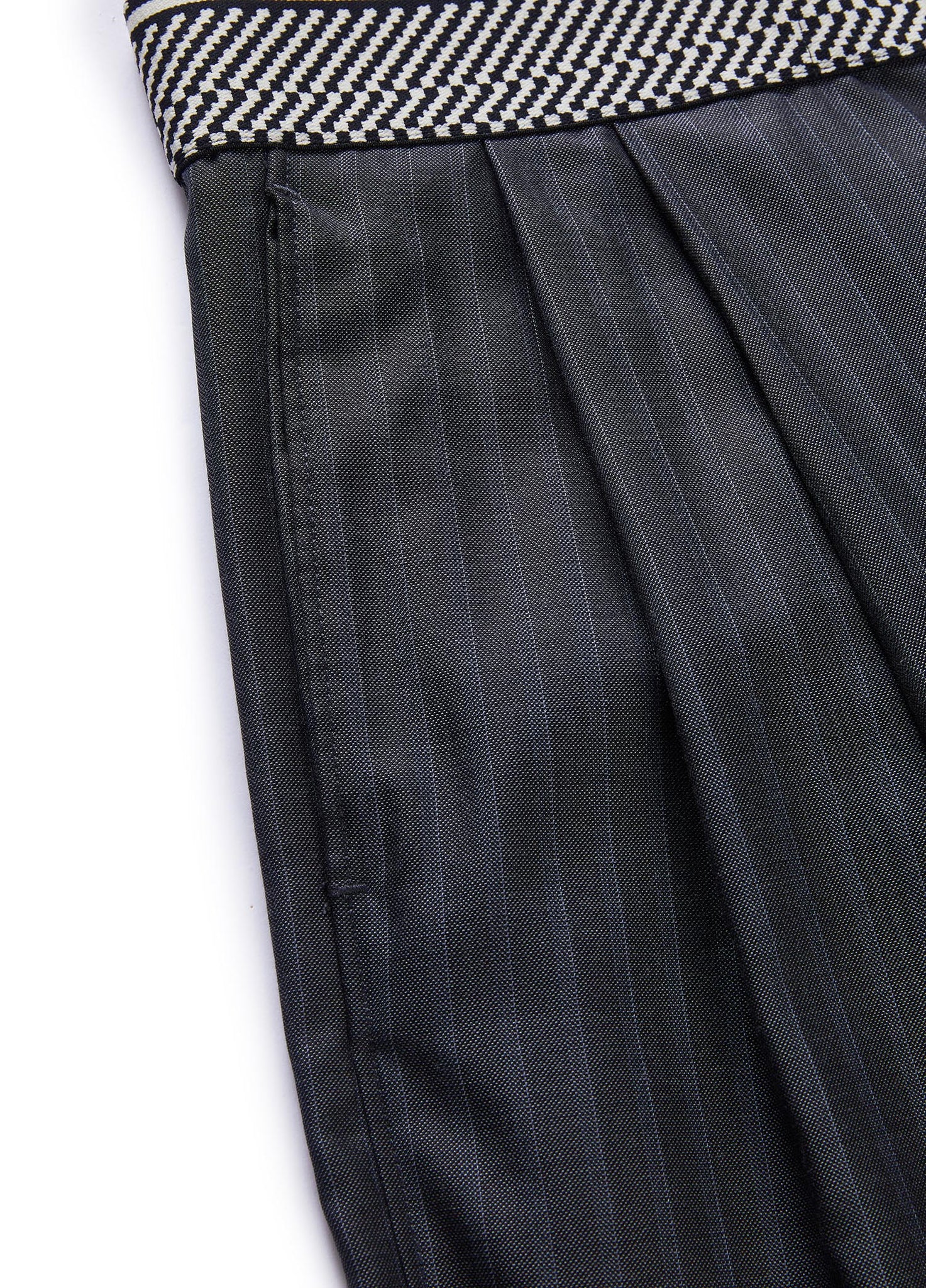 Pants / JNBY Loose Fit Wool Blended Stripped Pants
