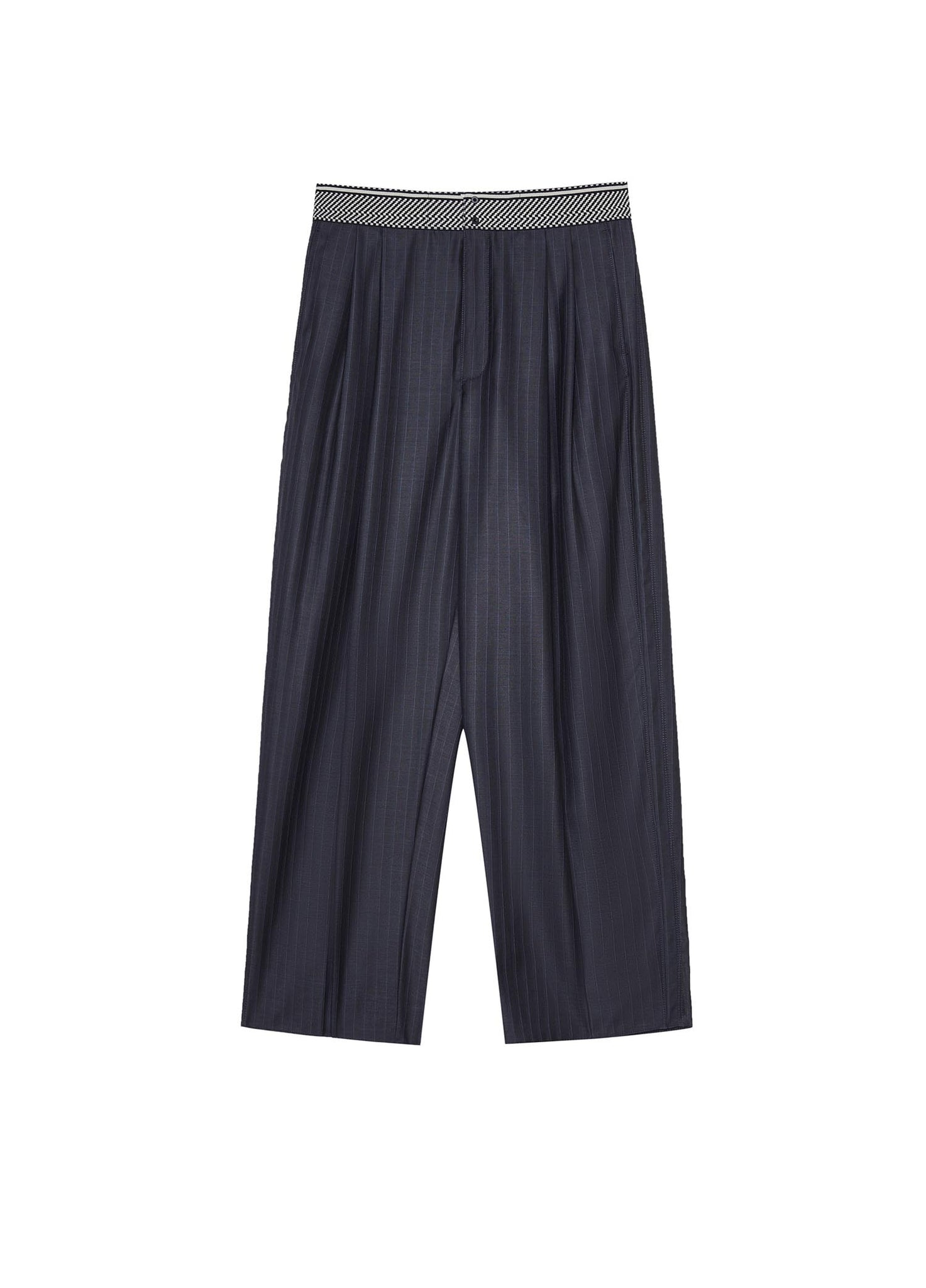 Pants / JNBY Loose Fit Wool Blended Stripped Pants