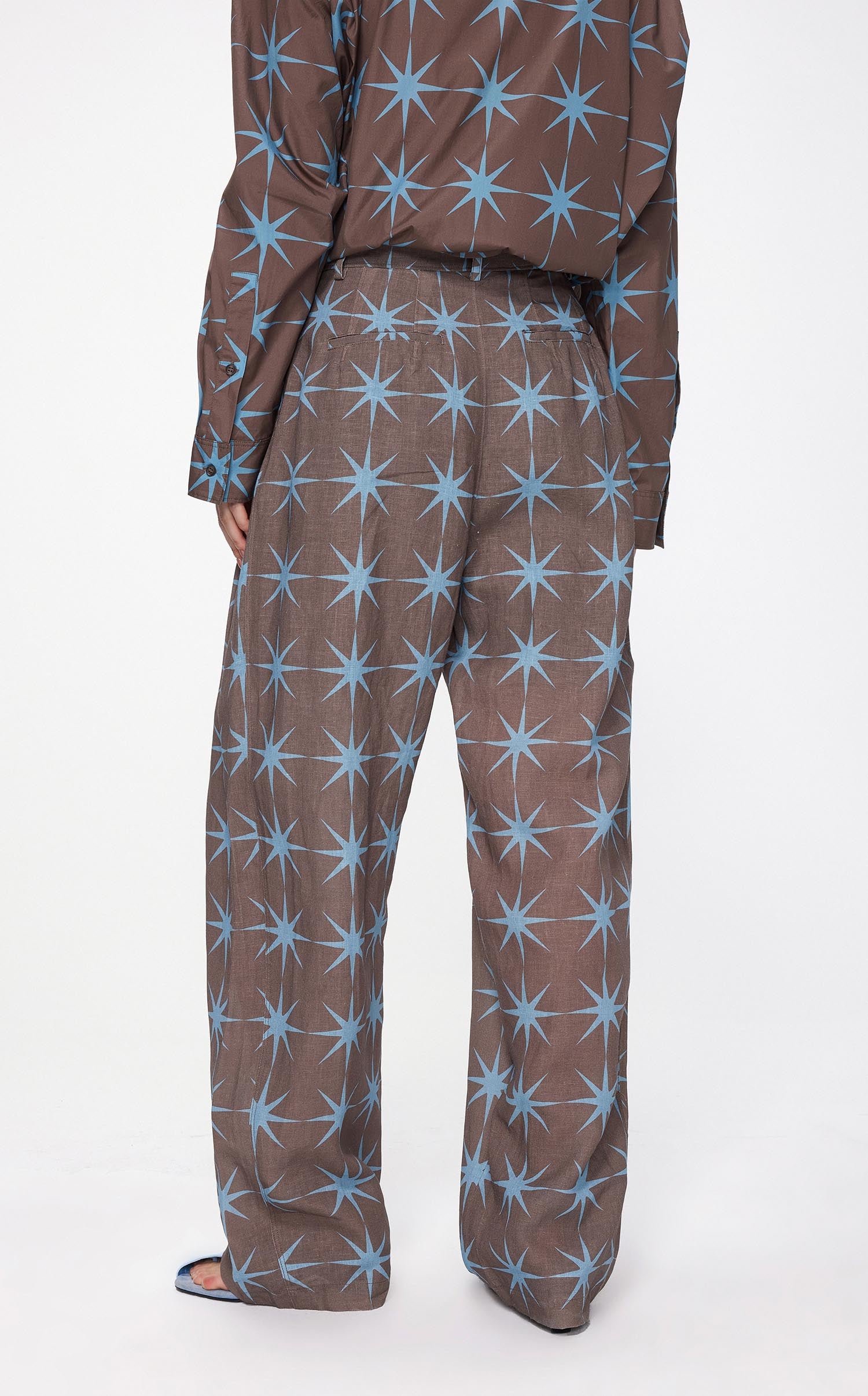 Pants / JNBY Loose Fit Full Print Linen Pants