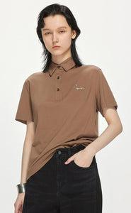 Shirt / JNBY Short Sleeve Fitted H-Line Polo Shirt