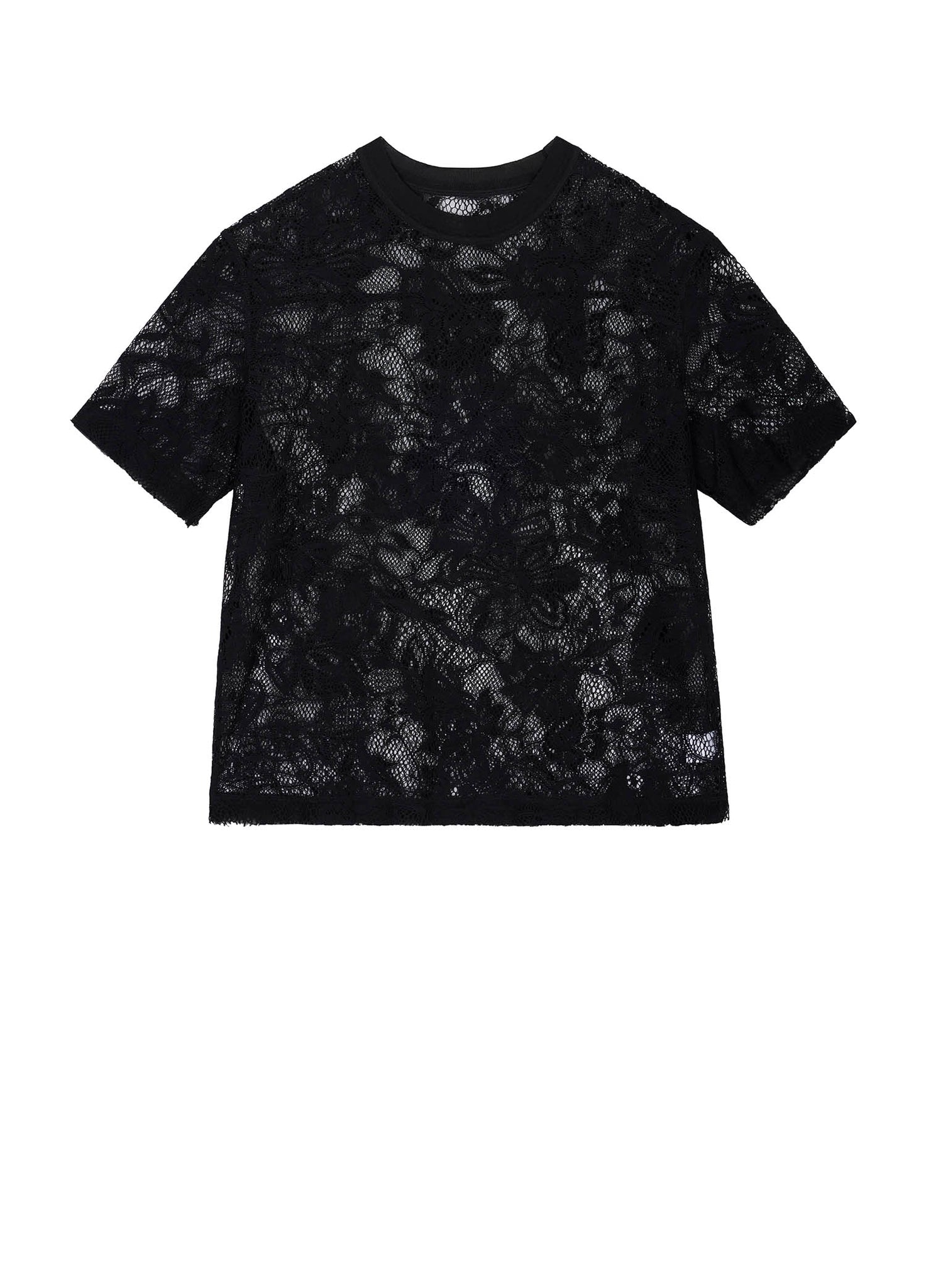 T-Shirt / JNBY Loose Fit Short Sleeve Lace T-Shirt