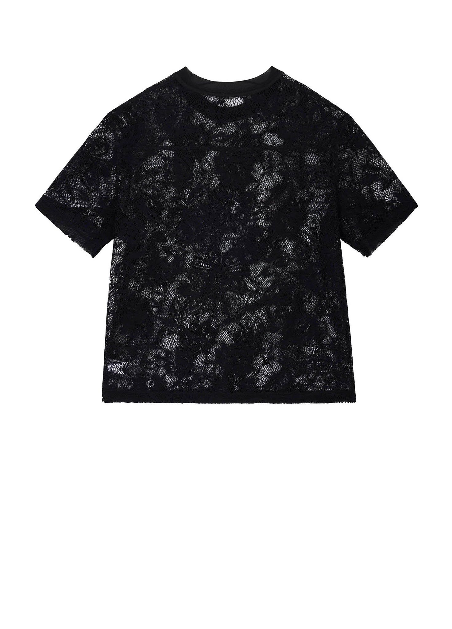 T-Shirt / JNBY Loose Fit Short Sleeve Lace T-Shirt