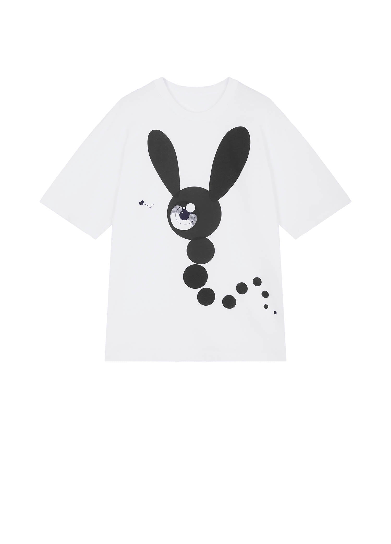 T-Shirt / JNBY Loose Fit Print Bunny H-Line Short Sleeve T-Shirt