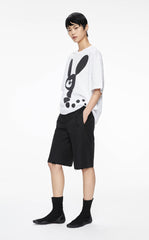 T-Shirt / JNBY Loose Fit Print Bunny H-Line Short Sleeve T-Shirt