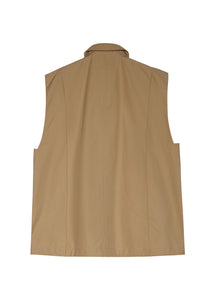 Vest / JNBY Folded Collar Casual Vest (100% Cotton)