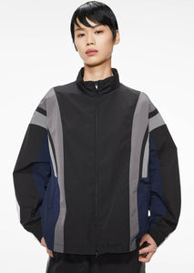 Jacket / JNBY Loose Fit Stand-Collar H-Line Sport Jacket