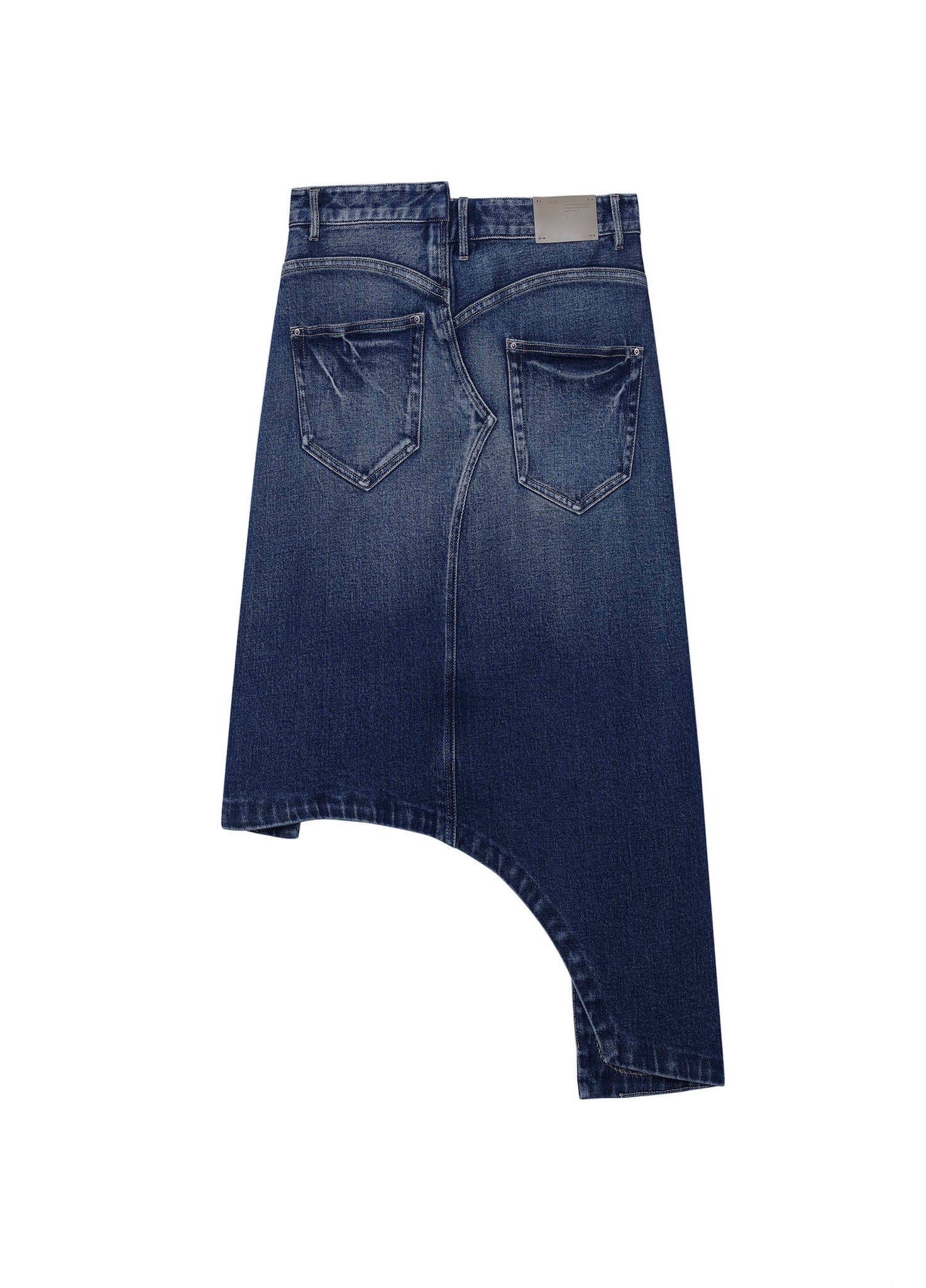 Skirt / JNBY Asymmetric Hem Denim Midi Skirt