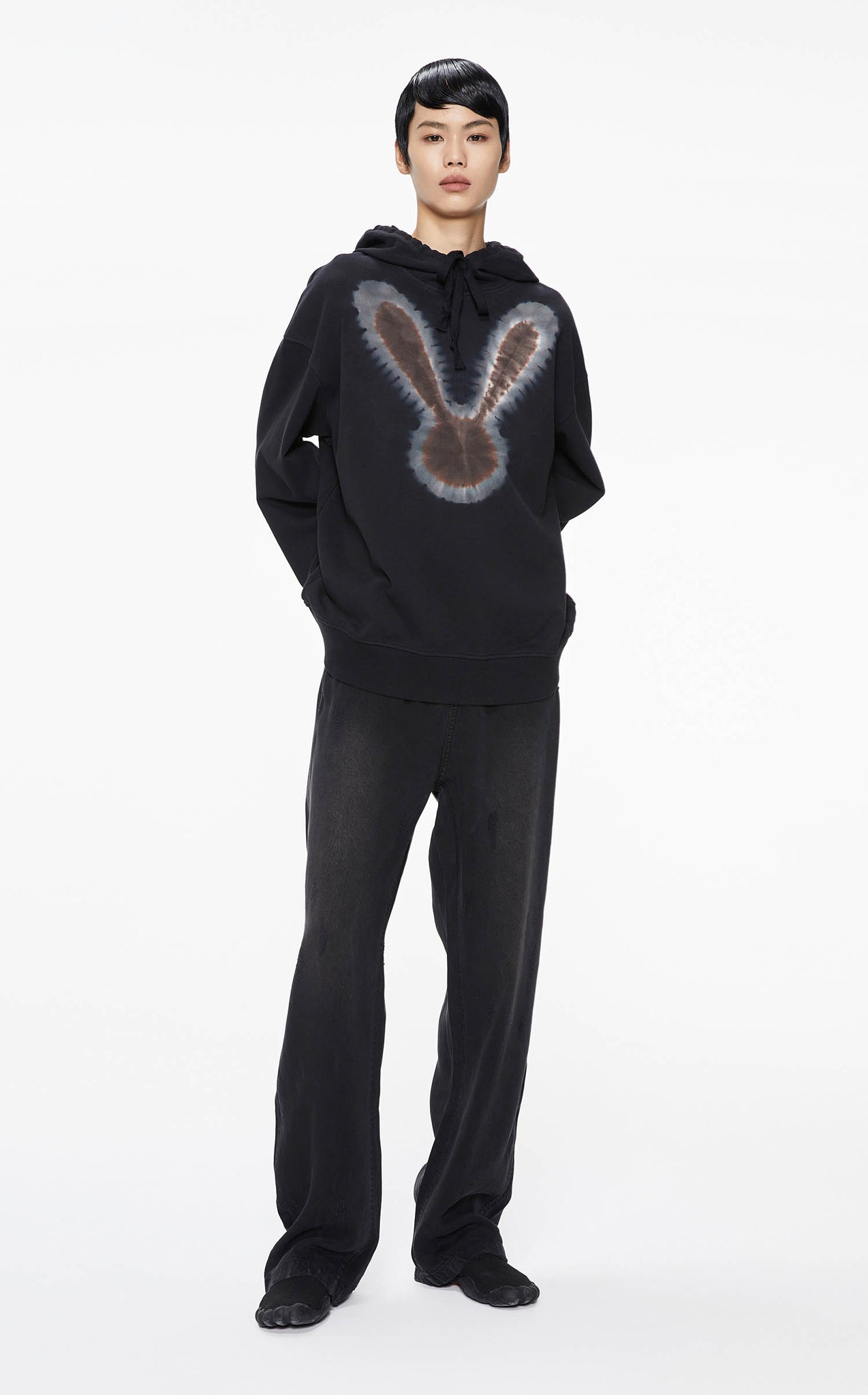 Jeans / JNBY Loose Fit Elasitcated Waist Washed Jeans
