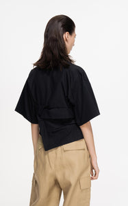 Shirt / JNBY Asymmetrical Short Sleeve Button-down Shirt (100% Cotton)
