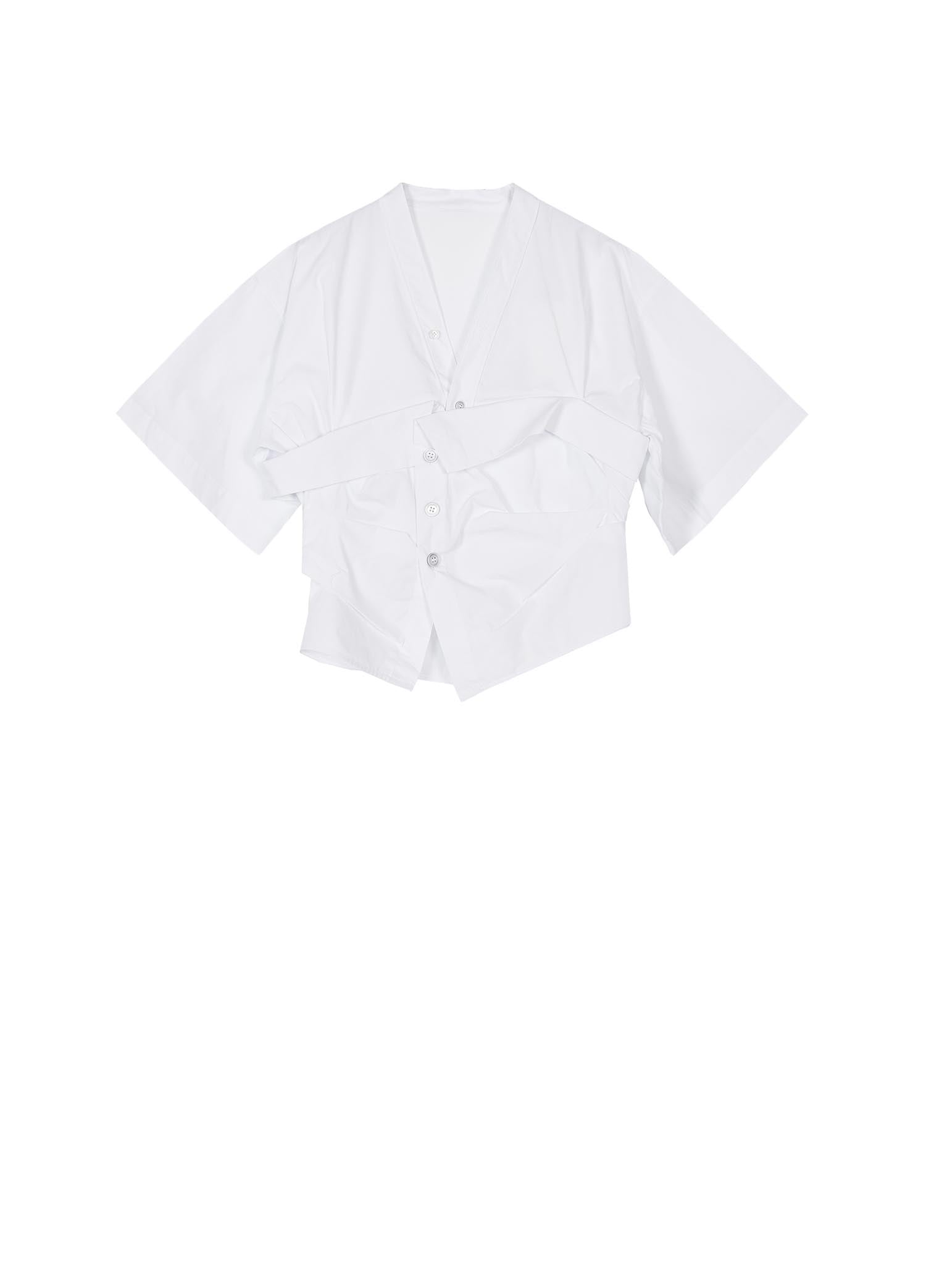 Shirt / JNBY Asymmetrical Short Sleeve Button-down Shirt (100% Cotton)