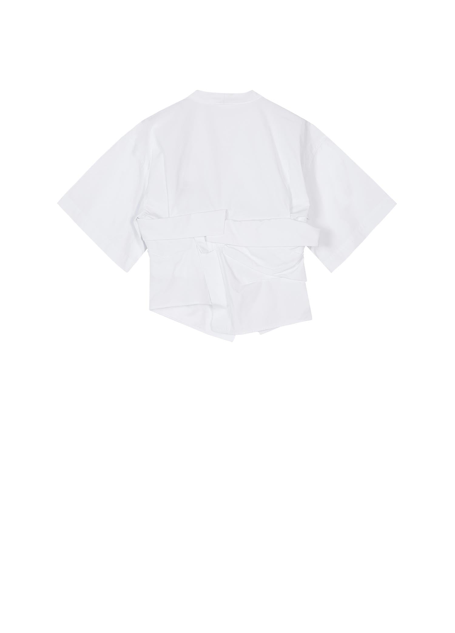 Shirt / JNBY Asymmetrical Short Sleeve Button-down Shirt (100% Cotton)