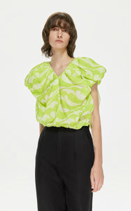 Shirt / JNBY Full Print Linen Sleeveless Top (100% Linen)