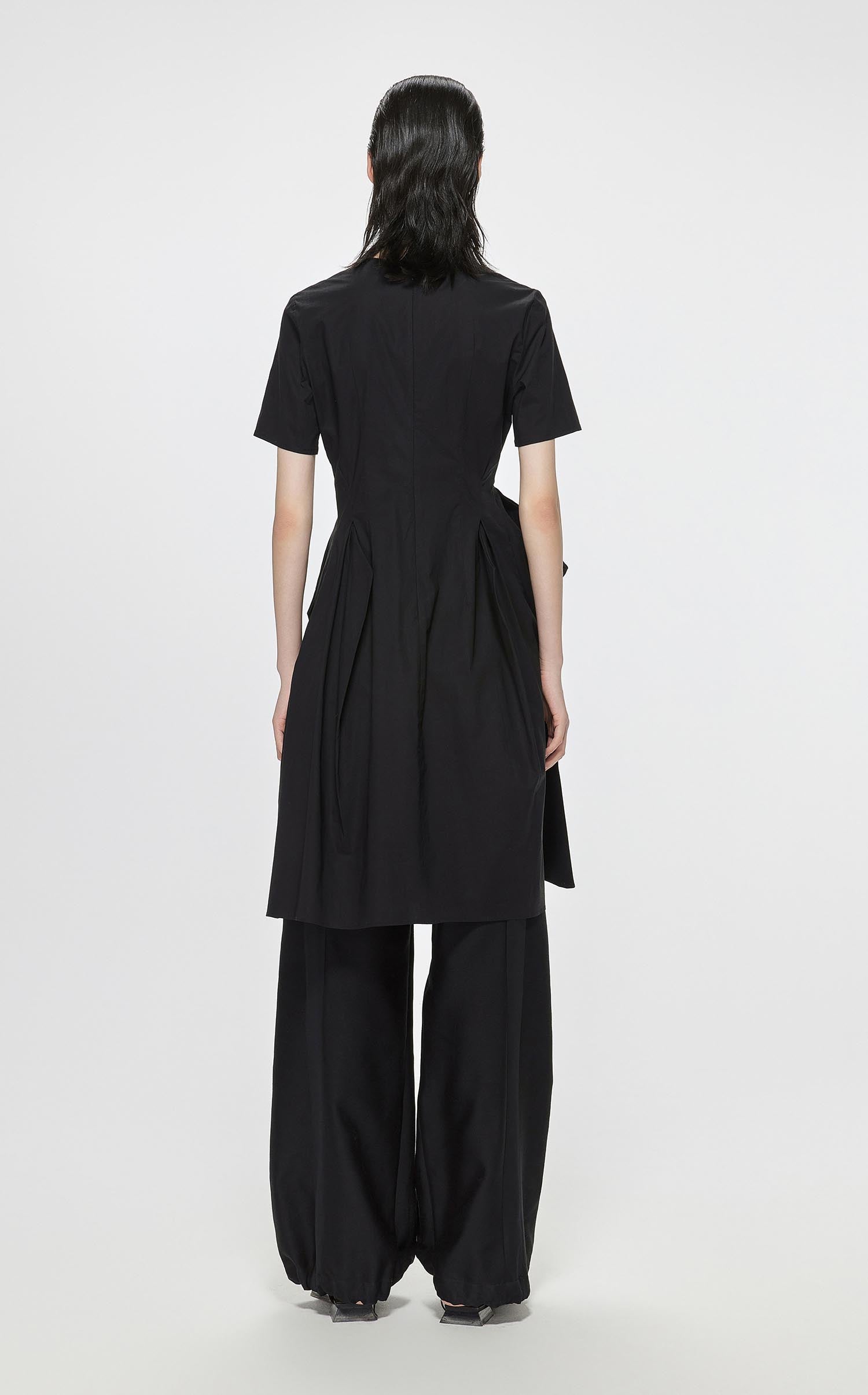 Dresses / JNBY Crewneck Pleated Short Sleeve Dress