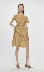 Dresses / JNBY Crewneck Pleated Short Sleeve Dress