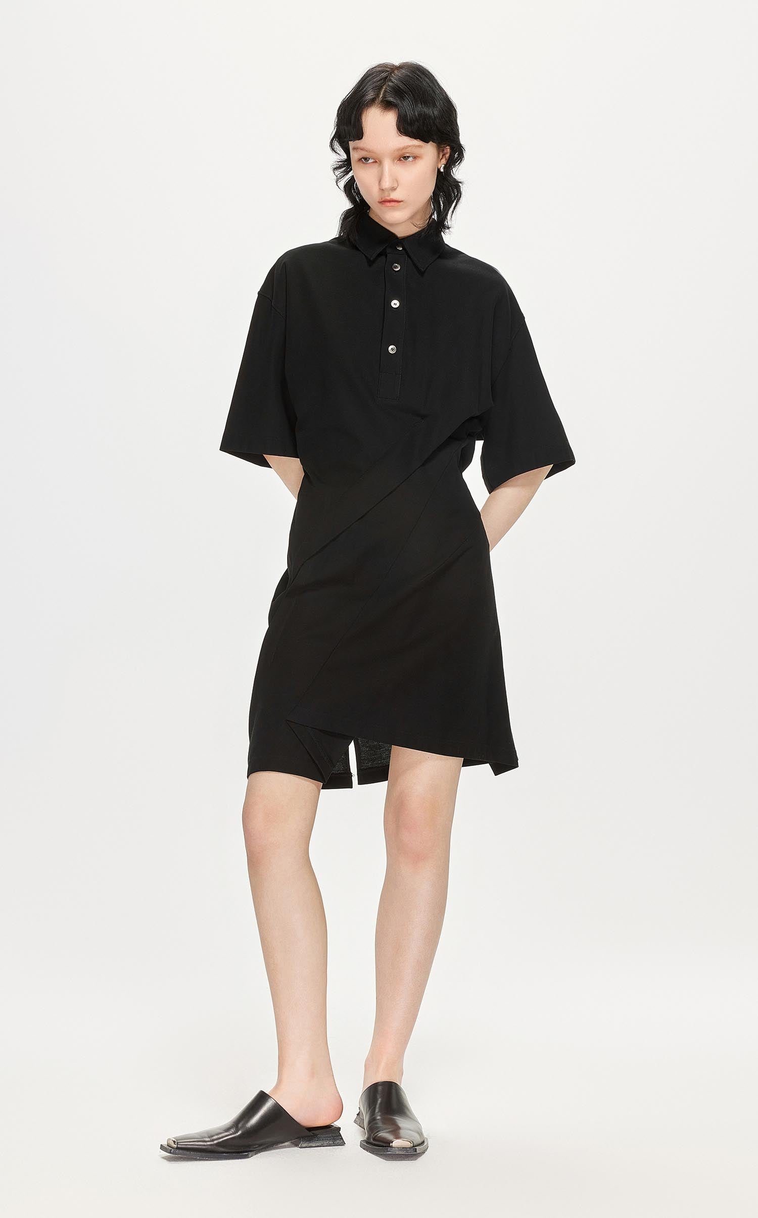 Dresses / JNBY Short Sleeve Shirt Dress (100% Cotton)