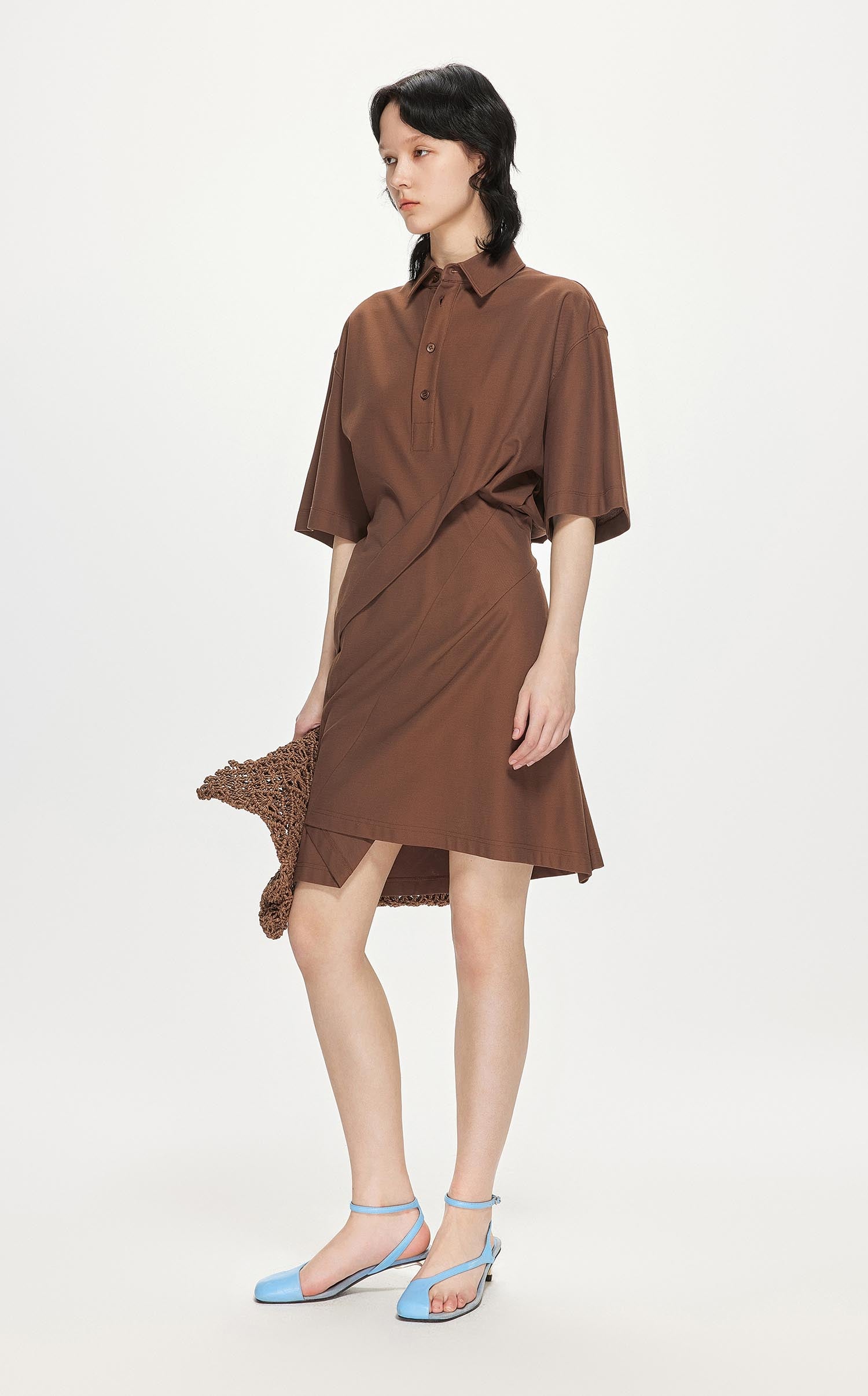 Dresses / JNBY Short Sleeve Shirt Dress (100% Cotton)