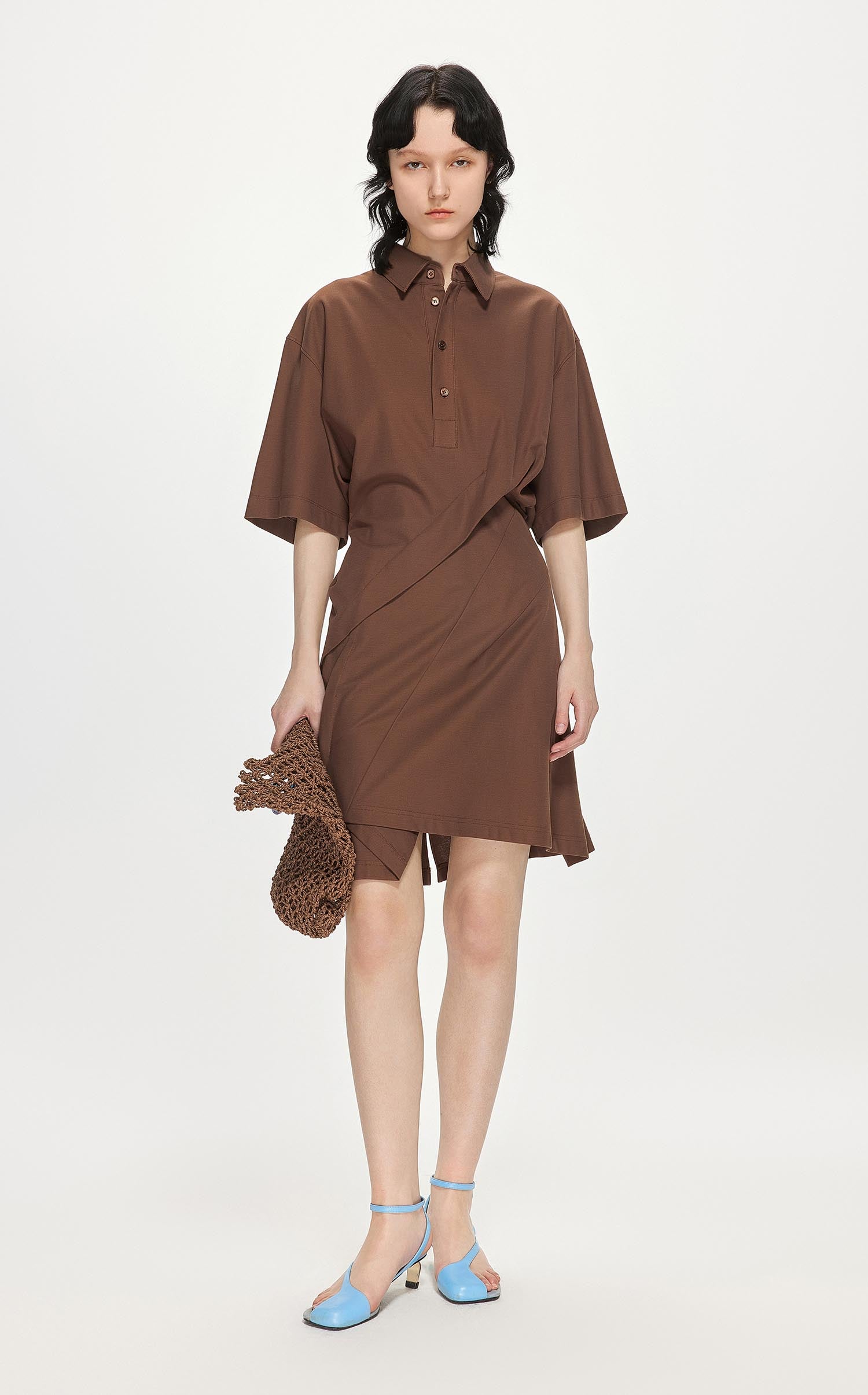 Dresses / JNBY Short Sleeve Shirt Dress (100% Cotton)