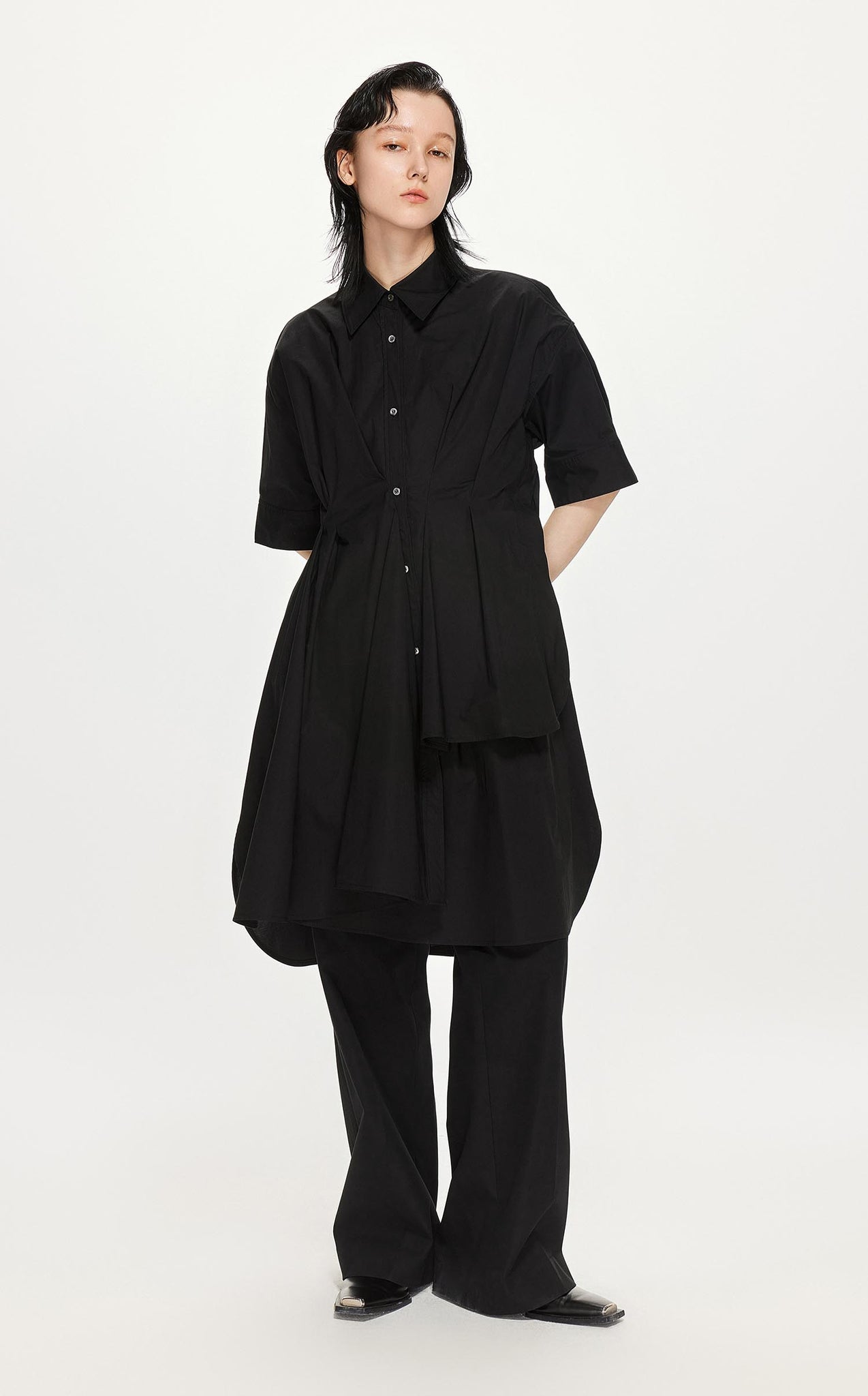 dresses-jnby-short-sleeve-button-down-shirt-dress-jnbyplus