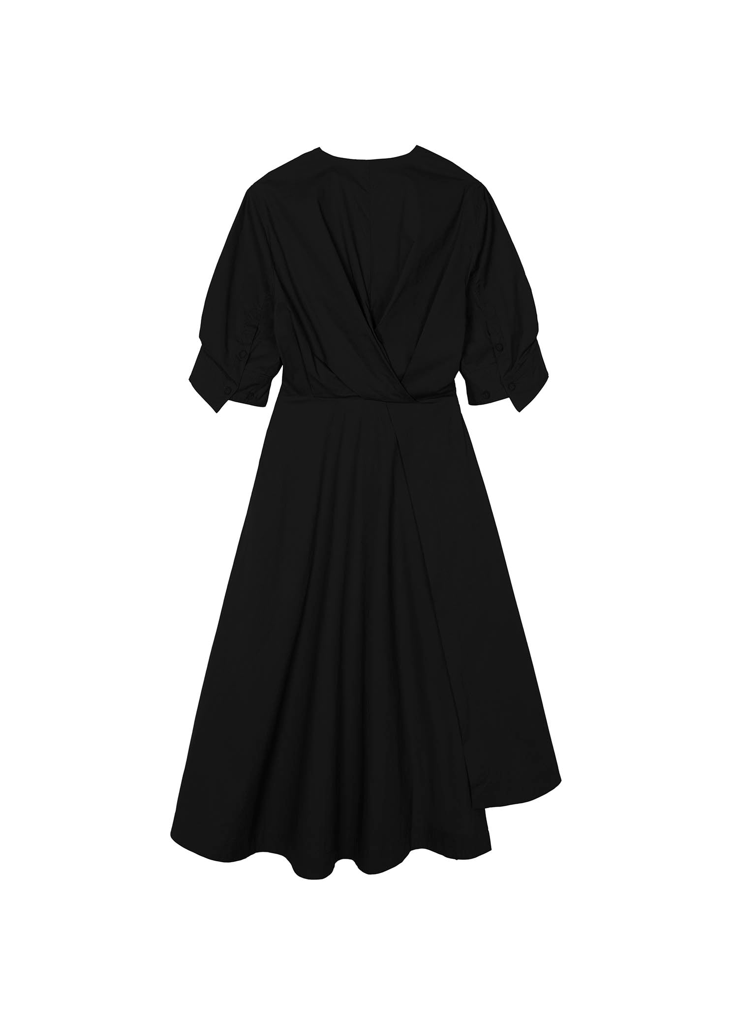 Dresses / JNBY Mid-Sleeve Wrap Waist Midi Dress (100% Cotton)