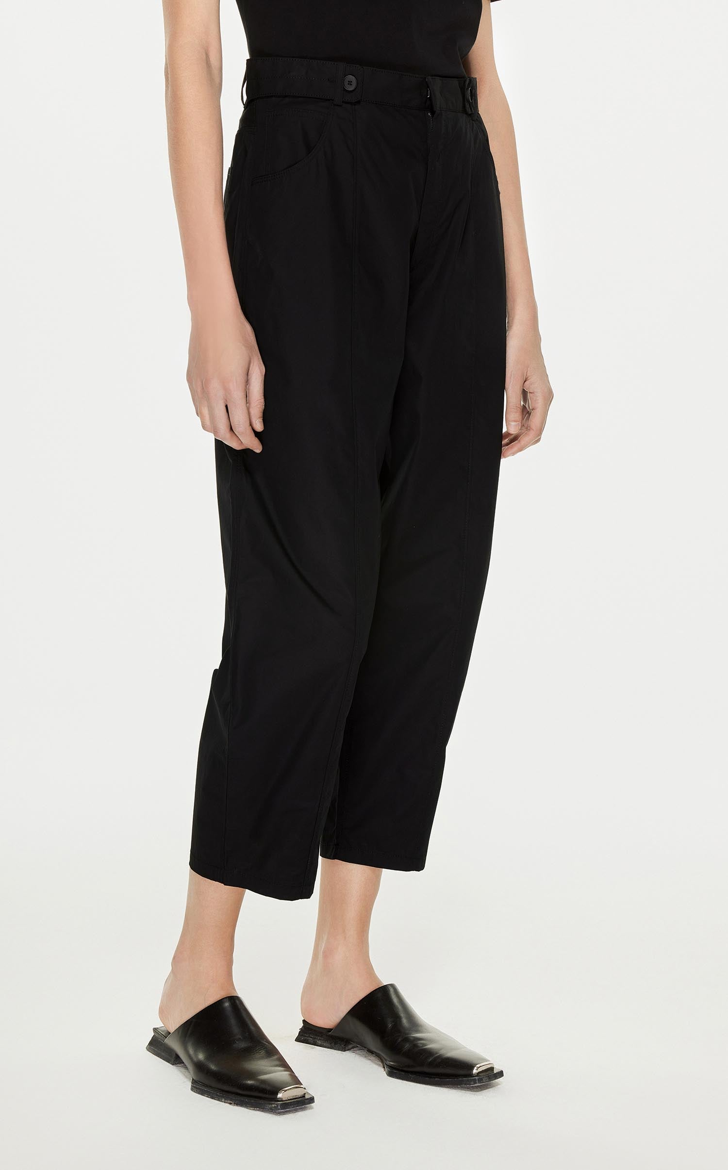 Pants / JNBY Solid Cotton Cropped Pants (100% Cotton)