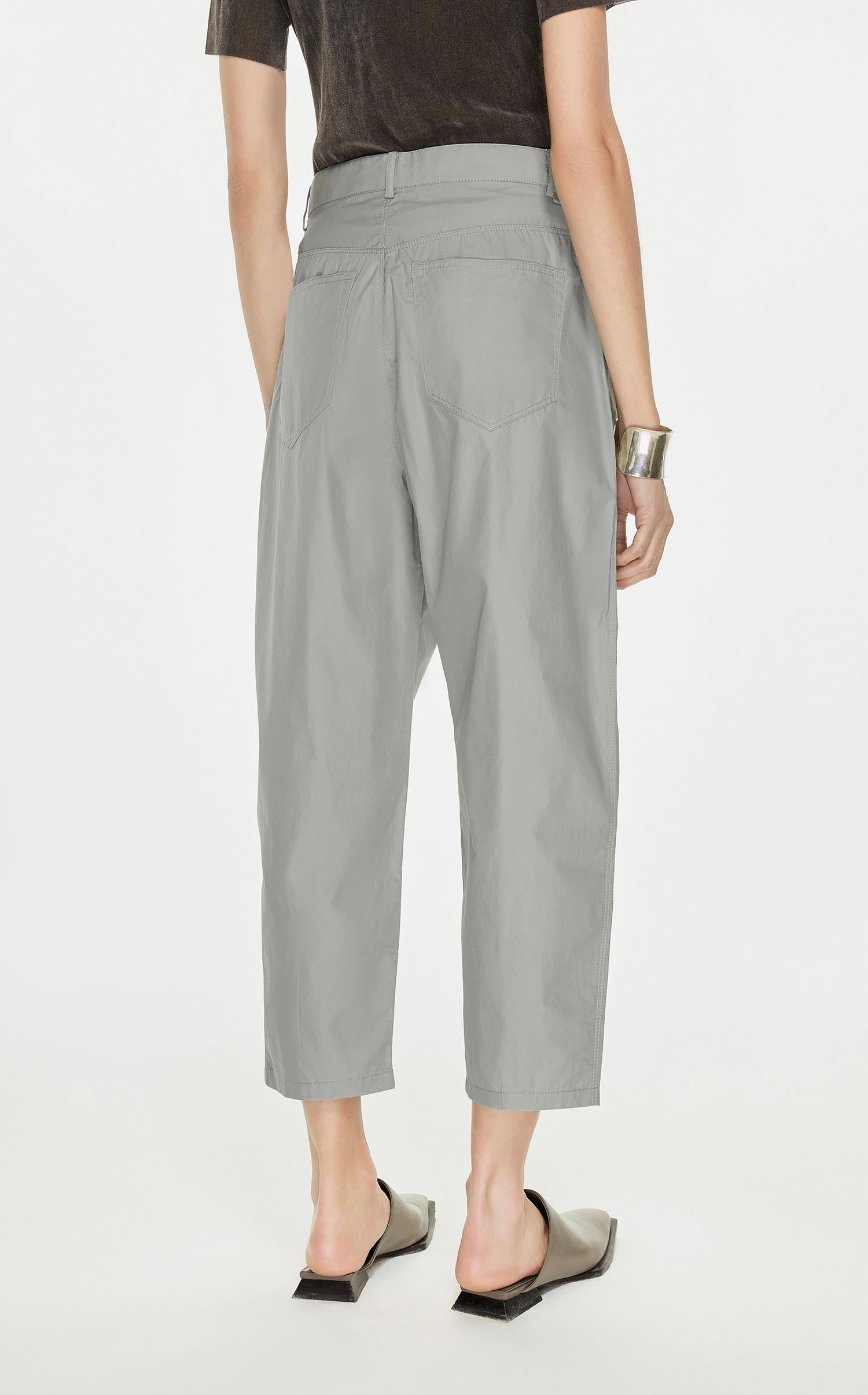 Pants / JNBY Solid Cotton Cropped Pants (100% Cotton)