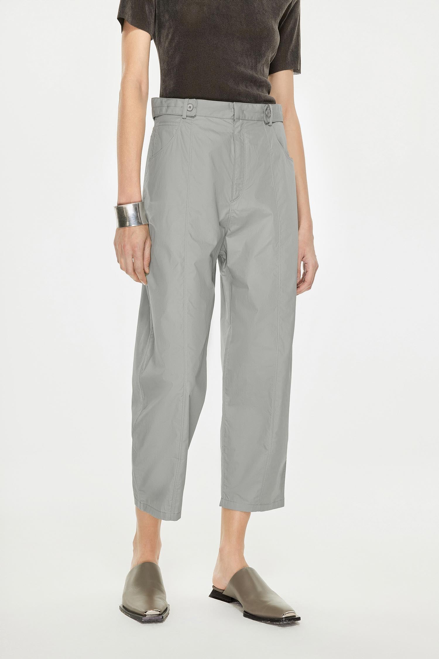 Pants / JNBY Solid Cotton Cropped Pants (100% Cotton)