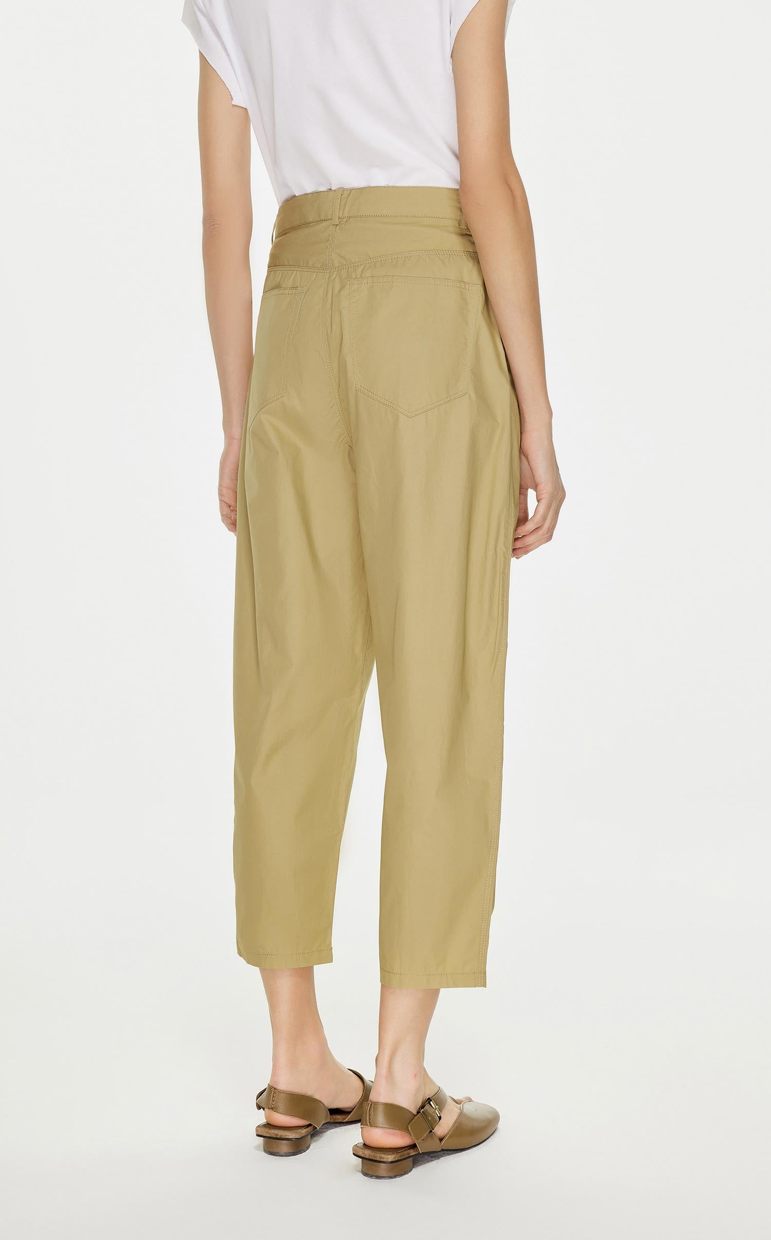 Pants / JNBY Solid Cotton Cropped Pants (100% Cotton)