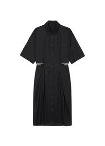 Dresses / JNBY Solid Shirt Style Mid-Sleeve Dress