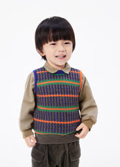 Vest / jnby for mini Stripped Knitted Vest